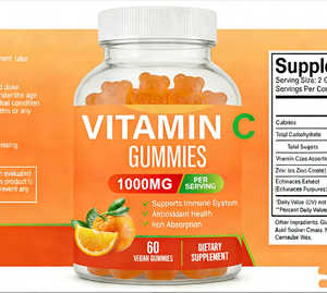 Integratori Vitaminici per Capelli, Pelle e Unghie, Caramelle Gommose alla Vitamina C 1000mg Biologica, Produzione OEM - Product Image 1