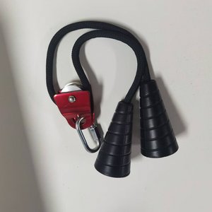 <span class=keywords><strong>Corde</strong></span> de traction double tressée pour biceps et triceps, avec poulie en aluminium antirouille, taille universelle, pour exercices de traction frontale et de tirage en vol, accessoire de gym - Product Image 1