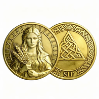 Pièce de monnaie de collection ronde en fonte de qualité supérieure, motif Forêt Enchantée, pour cadeau sur le thème de la mythologie