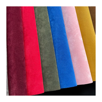 Tissu de velours en peluche Polyester Double face, tissu de flocage en faux cuir pour vêtements et chaussures