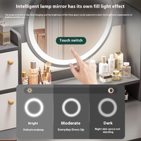 Coiffeuse de chambre à coucher moderne et simple avec miroir de maquillage pour petits appartements Internet Celebrity Small Makeup Desk