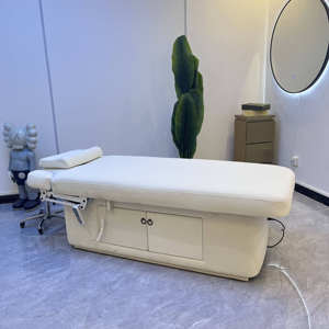 Lettino Pieghevole Professionale per Massaggi Elettrico Regolabile con Riscaldamento per Spa e Trattamenti Viso con Cassetti Portaoggetti - Product Image 3