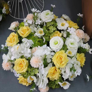 Bola de Flores Artificiales de Seda Rosa para Decoración de Bodas, Centro de Mesa con Rosas Blancas y Rosadas - Product Image 5