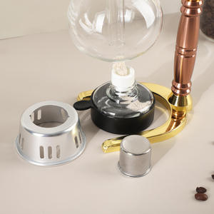 Cafetière à siphon moderne minimaliste en verre borosilicate avec brûleur à alcool pour usage domestique sans filtre - Product Image 3