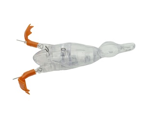 Señuelo <span class=keywords><strong>de</strong></span> <span class=keywords><strong>Pesca</strong></span> <span class=keywords><strong>de</strong></span> Alta Calidad Tipo Duck Crank Bait, Cuerpo <span class=keywords><strong>de</strong></span> Señuelo Duro sin Pintar, 128 mm, 26.94 g, ABS Transparente, Modelo Duck 1 # - Product Image 1