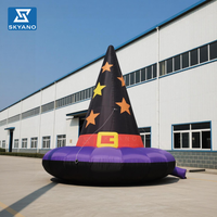 Chapeau de sorcière gonflable géant pour Halloween, modèle gonflable pour la décoration d'événements d'Halloween