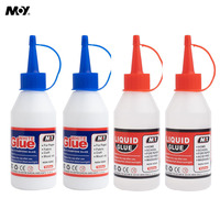 Colle liquide blanche et transparente non toxique de 125 ml, multi-usages, pour l'école, l'artisanat, le papier, le bois, le tissu, la fabrication de slime DIY