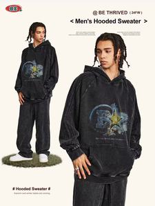 Sudadera con capucha de gran tamaño gruesa en blanco de algodón Unisex de alta calidad talla XL logotipo personalizado talla grande sudaderas con capucha Unisex sin cuerda - Product Image 2
