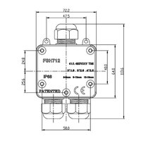 Boîtier de jonction étanche IP68 pour éclairage extérieur, connexion électronique en plastique à 3 voies FSH712, fourni par l'usine