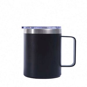 แก้วน้ำสแตนเลสแบบมีหูจับ พิมพ์โลโก้ได้ ผนังสองชั้น สำหรับของขวัญธุรกิจ กิจกรรมองค์กร และโปรโมชั่น - Product Image 1