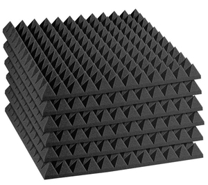 Paneles de Espuma Acústica Autoadhesivos, Económicos y Modernos, de Poliuretano Ligero, con Forma de Ranura, de 50 mm de Grosor, 50x50 cm - Product Image 1