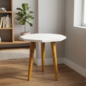Modern Designer Wooden <b>Coffee</b> <b>Table</b> Octagonal Shape Natural Solid Wood <b>Legs</b> Living Room Furniture Eco-Friendly Handmade Bedroom - Product Image 4
