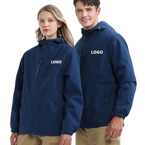 Chaqueta impermeable suave de poliéster con logotipo bordado y cremallera completa para hombre, uniforme corporativo de equipo, chaqueta Softshell para mujer - Product Image 2