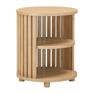 Vintage Bamboo Design Large Round <strong>Bedside</strong> <strong>Table</strong> With Wheels Wooden <strong>Slim</strong> Tall <strong>Bedside</strong> Laptop <strong>Table</strong> - Product Image 4