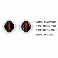 Kit de verrouillage de visière de casque de moto de remplacement compatible avec FF370 FF358 FF396 FF394 FF392 OF569