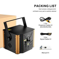SHEHDS Laser professionnel RGB 6W pour mariage, animation 3D, dessin animé, éclairage laser de scène 6 watts, mode application pour pub, bar, fête, club