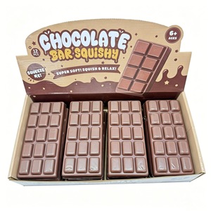 Barra <span class=keywords><strong>de</strong></span> <span class=keywords><strong>Chocolate</strong></span> Altamente Realista, Juguete Antiestrés, Pegajoso al Tacto, Material PU, Rebote Lento, Alivio del Estrés - Product Image 1