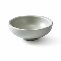 Bol à salade évasé en mélamine gris mat, forme corne, résistant aux chocs, compatible lave-vaisselle, pour buffet d'hôtel
