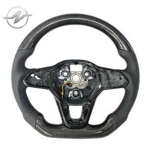 Volant en cuir adapté à Volkswagen <span class=keywords><strong>Golf</strong></span> 8 MK8 POLO <span class=keywords><strong>GOLF</strong></span> <span class=keywords><strong>7</strong></span> GTI <span class=keywords><strong>R</strong></span>-<span class=keywords><strong>line</strong></span> MK7 MK6 Passat CC GTS Scirocco JETTA GTD GTE GLI - Product Image 1