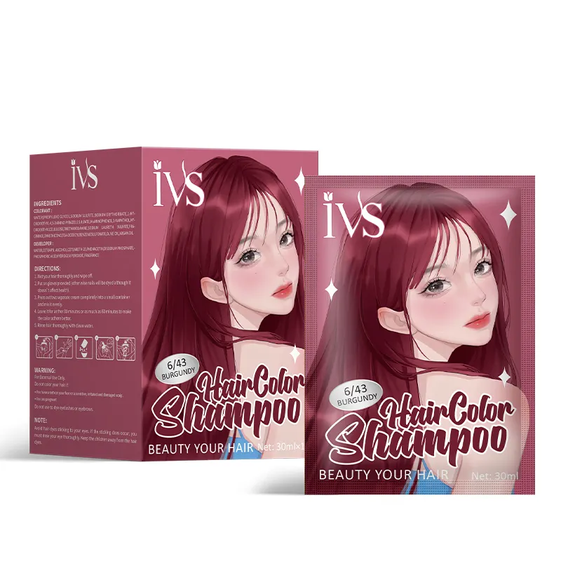 Burgundy Salon-Quality Revamp Your Look with Our Hair Dye Hair Color Shampoo - Long-lasting Dye in Every Wash