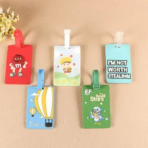 Promotion Gift Printing Pvc Leather Lconic Pattern Luggage Tags Sublimation Plastic Loop Strap Suppliers