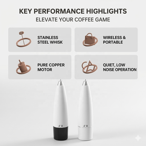 Espumador de Leche Eléctrico de Mano, Recargable, Inalámbrico, Mezclador de Bebidas, Matcha, Cappuccino - Product Image 3
