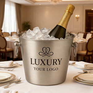 Tùy chỉnh kim loại ICE Bucket tinplate Cooler với xử lý Nắp cá nhân kích thước Wedding Bar Đảng dã ngoại ngoài trời nước giải khát Organizer - Product Image 4