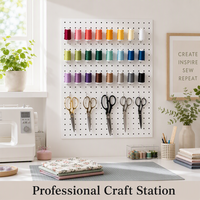 Organisateur professionnel en métal perforé pour atelier, support d'affichage modulaire en acier pour rangement d'atelier d'art et organisation de fournitures de bureau