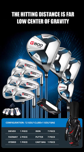 Set Completo di Mazze da Golf PGM MTG075 per Uomo, 12 Pezzi, Manico in Grafite e Acciaio, Flex S, Blu - Product Image 2