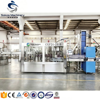 Machine de remplissage d'eau minérale entièrement automatique Sokos, machine de mise en bouteille d'eau en bouteille plastique, ligne de production de bouteilles d'eau