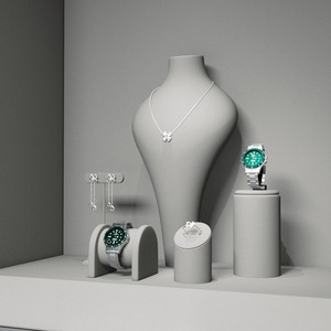 Expositor de collares de joyería personalizado, vitrina de joyería de lujo ultraligera de fibra, mostrador, accesorios de exhibición de joyería - Product Image 2