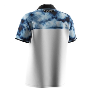 T-shirt de sport à manches courtes de haute qualité en sublimation, 100% polyester, chemises à fermeture éclair, polos pour hommes et femmes - Product Image 4