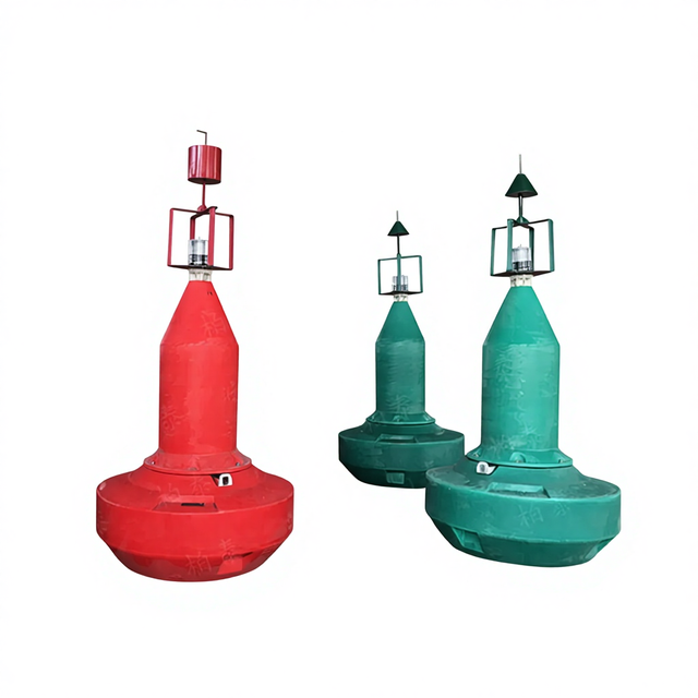 Polyethylene Plastic Marine Sea Mark Buoy LED Light Radar Reflector IALA Certified Solar Powered UV Protection Durable