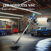 Aspirateur électrique sans fil à lumière LED avec sac pour voiture UK & US Plug Brushless Motor