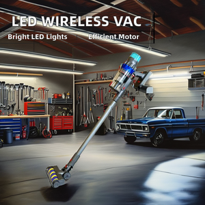 Aspirateur à main électrique <span class=keywords><strong>sans</strong></span> <span class=keywords><strong>fil</strong></span> à lumière LED Moteur <span class=keywords><strong>sans</strong></span> balai UK US Plug Battery Powered Household Sweeper for Outdoor Use - Product Image 2