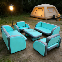 Canapé et table flottants modernes en PVC gonflable, pour le camping familial en plein air sur le lac