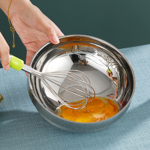 304 Stainless Steel Bowls <b>Set</b> 6Pcs Nesting Kitchen Mixing Bowls For Cooking Baking Food Prep With Lid - Product Image 2