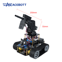 Kit de Tanque Robótico Inteligente 4WD DIY para Arduino ESP32, Juguete Educativo STEM con Codificación y Pistola de Gel para Niños y Adolescentes