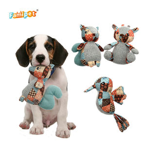 Famipet, оптовая продажа, лидер продаж, набор прочных игрушек для собак, мягкие плюшевые пищалки, игрушки для собак - Product Image 1