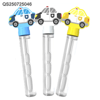 QS Machine à bulles d'extérieur en plastique pour l'été, jouet de transport urbain miniature de dessin animé, ensemble baguette magique pour enfants, trois couleurs vives