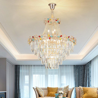 Lustres modernes de luxe pour villa, escalier, hall d'hôtel, salle de banquet, lustre en cristal sur mesure