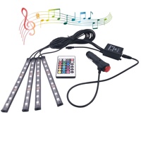 Auto Atmosphäre Licht 12V DC RGB Wasserdicht Auto Interieur LED Lampe Auto Musik Licht Auto LED Licht leiste