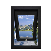 Ventanas Abatibles Modernas Deezon de Aleación de Aluminio con Aislamiento Acústico, Doble Vidrio Templado para Cocina, Acero Inoxidable