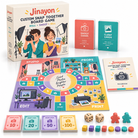 Jeu de société personnalisé Jinayon SNAP TOGETHER - Jeu de stratégie éducatif pour 2 à 6 joueurs avec boîte rigide magnétique de style livre