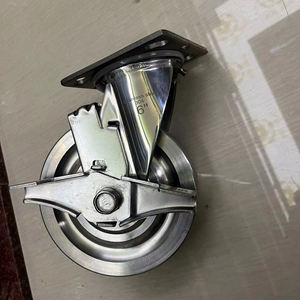 Roues pivotantes robustes en acier inoxydable et TPR à roulement à billes unique pour équipement industriel de qualité alimentaire, conception résistante à la corrosion - Product Image 1