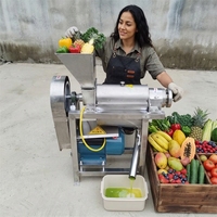 Industriële grote roestvrijstalen spiraalpersmotor voor fruitverwerkingsbedrijven, hoge productiviteit, 1500W, voor fruit- en groentesap