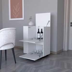 Carrito de almacenamiento para sala de estar blanco DB Carrito de Bar Belleville - Product Image 5