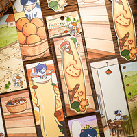 Bloc-notes adhésif Fengqi E6 en forme de bande longue, série d'histoires, motif Kawaii, pour journalisation portable et décoration d'entreprise