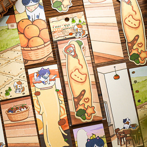 Bloc de Notas Adhesivas Fengqi E6 con Diseño de Gatos, Serie de Historias Kawaii, Bloc de Notas Adhesivas Portátil para Decoración de Diarios y Uso Corporativo - Product Image 2