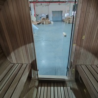 Sauna Exterior Negra Tipo Barril para 2 Personas, Fabricada en Madera de Cedro Rojo Japonés, Impermeable